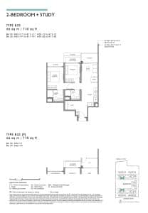 Lucerne Grand 2 Bedroom + Study Type B3S