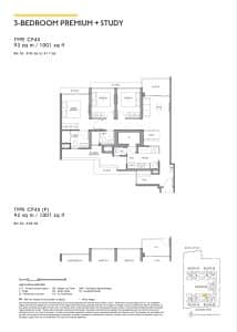 Lucerne Grand 3 Bedroom Premium + Study Type CP4S